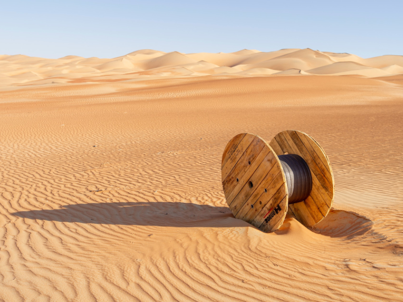 Cable spool in a desert - The Art of Creativity: Thriving When You Have Nothing